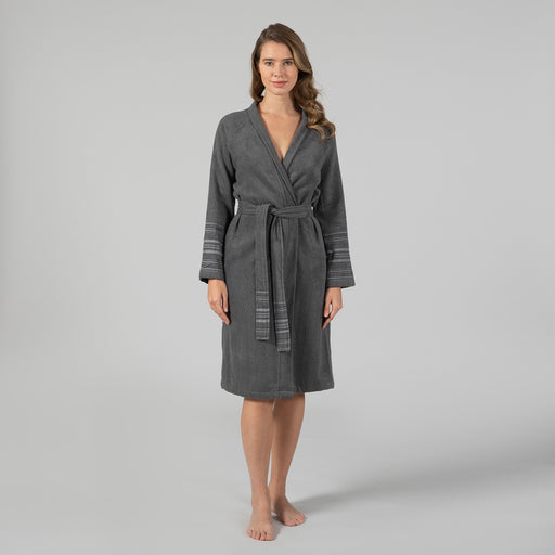 Derin Bamboo Unisex Bathrobe Cinder