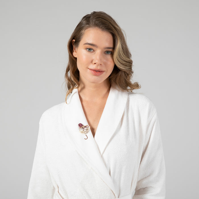 Umbrella Women Bathrobe Ecru