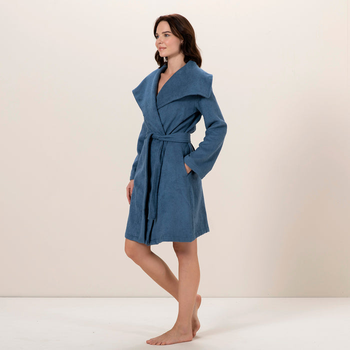 Andriel Women Bathrobe Dark Blue
