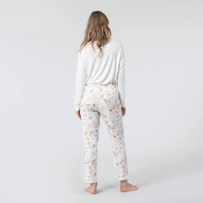 Henley Pajama Set CINNAMON/ECRU