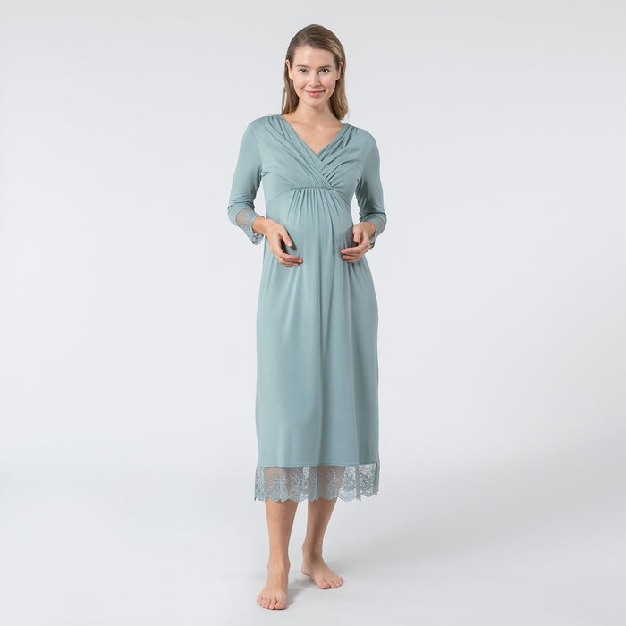 Joyce Pregnant Nightgown Leaf