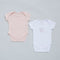 Forest Bodysuıt Short Sleeve 2 Pcs Pink-White