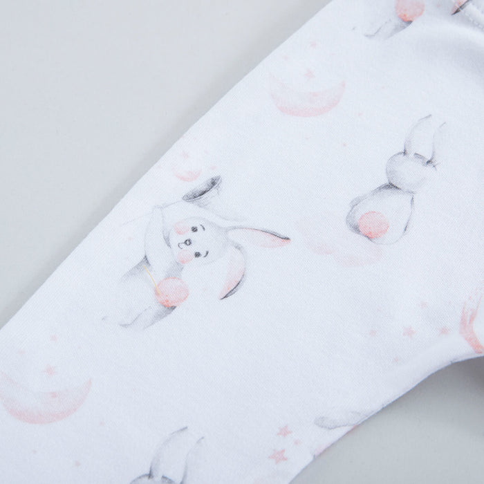 Bunny 2 Pcs Pants Pink-White