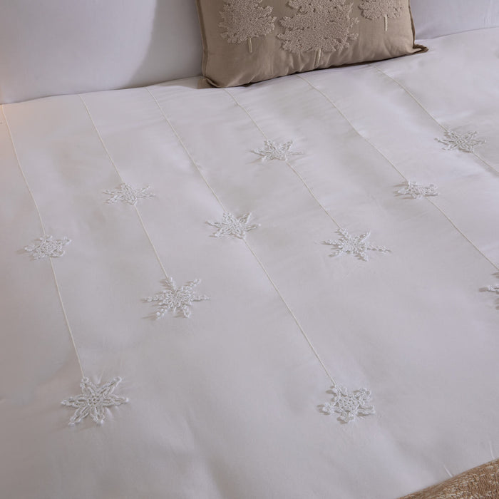 Jolie Extra Double Duvet Cover Set White