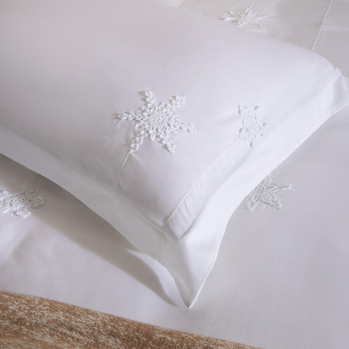 Jolie Extra Double Duvet Cover Set White