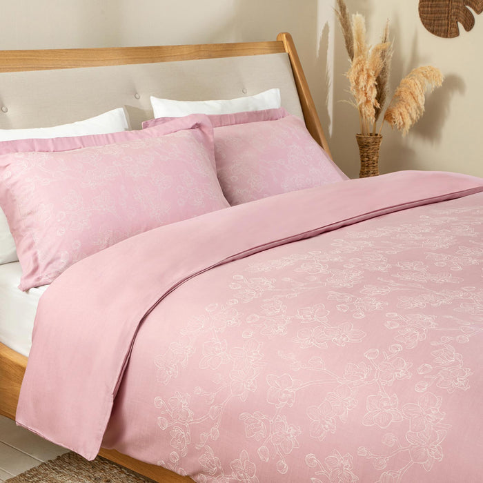 Arcelia Single Duvet Cover Set  Orchid-Ecru