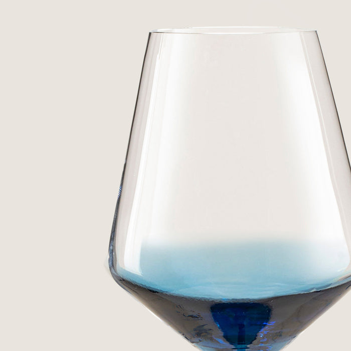 Mood Red Wine Glass Blue