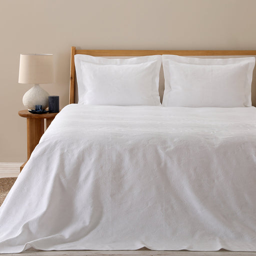 Emma Bed Cover Set Dbl White