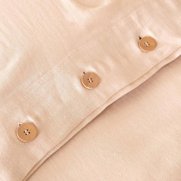 Ines Extra Double Duvet Cover Set 230x220 cm Sand Beıge