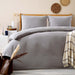 Leya Extra Double Duvet Cover Set 230x220 cm Warm Grey