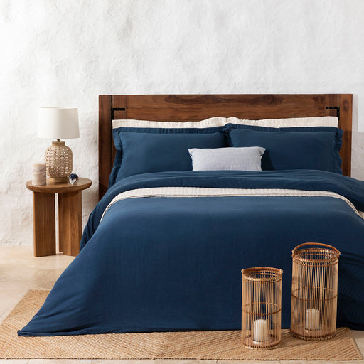 Sofia Double Duvet Cover Set 200x220 cm MARINE BLUE