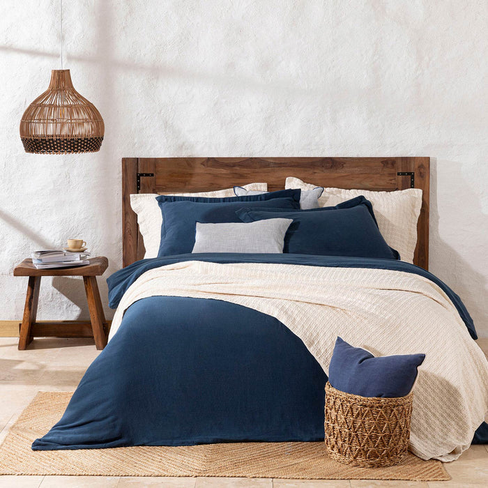 Sofia Double Duvet Cover Set 200x220 cm MARINE BLUE
