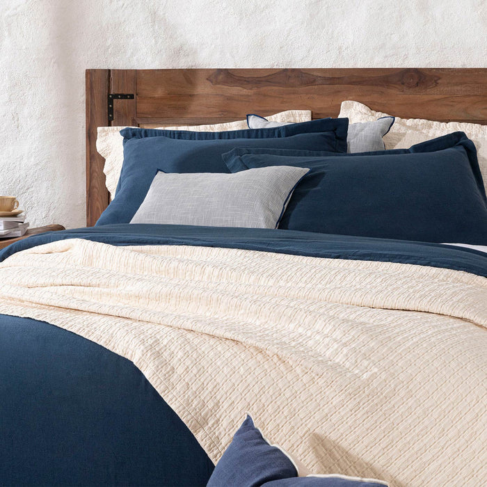 Sofia Double Duvet Cover Set 200x220 cm MARINE BLUE