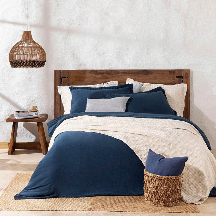 Sofia Extra Double Duvet Cover Set 230x220 cm MARINE BLUE