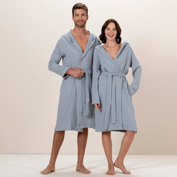 Armin Unisex Bathrobe Aqua