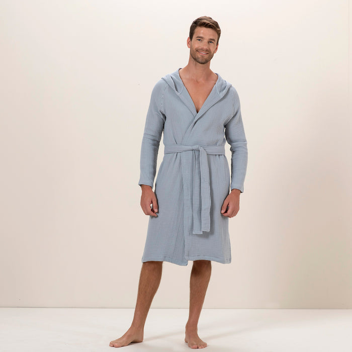 Armin Unisex Bathrobe Aqua