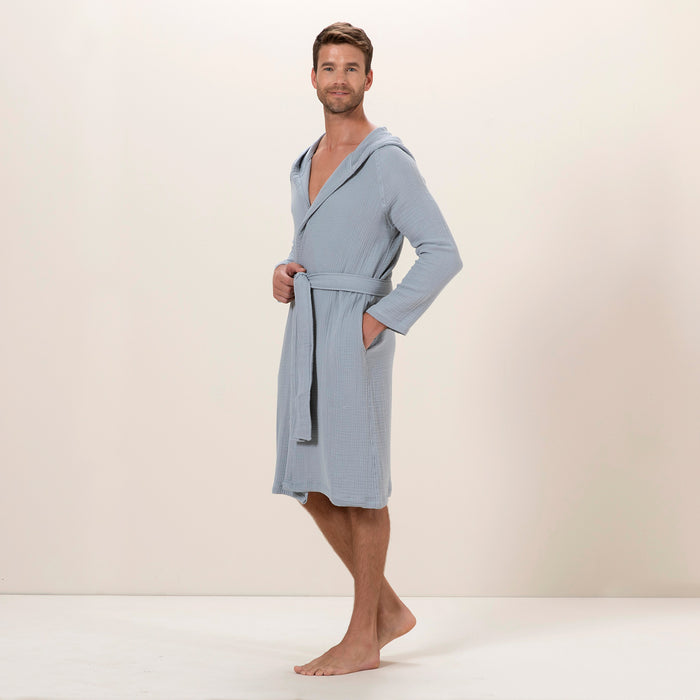 Armin Unisex Bathrobe Aqua