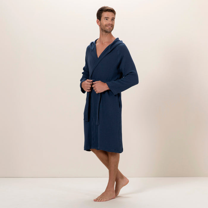 Armin Unisex Bathrobe MARINE BLUE