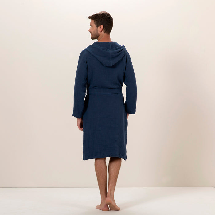 Armin Unisex Bathrobe MARINE BLUE