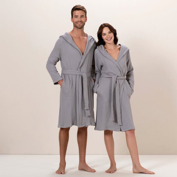 Armin Unisex Bathrobe Warm Grey