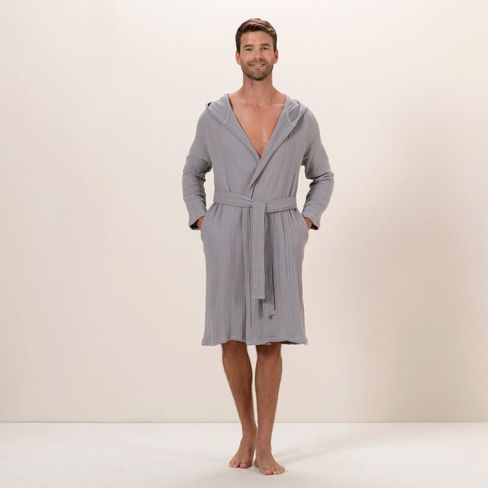 Armin Unisex Bathrobe Warm Grey