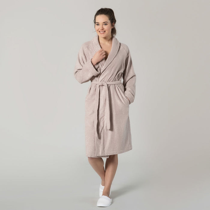 Solid Bamboo Unisex Bathrobe Beige