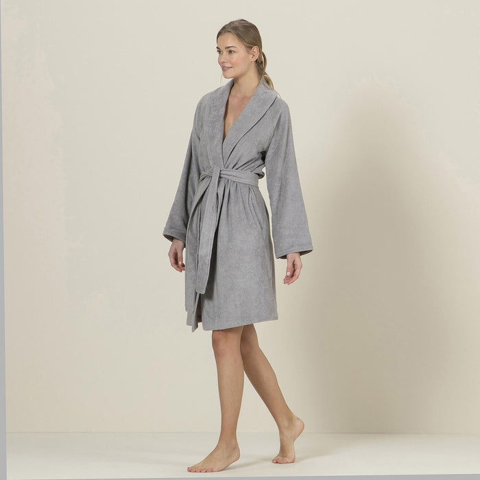 Solid Bamboo Unisex Bathrobe Warm Grey