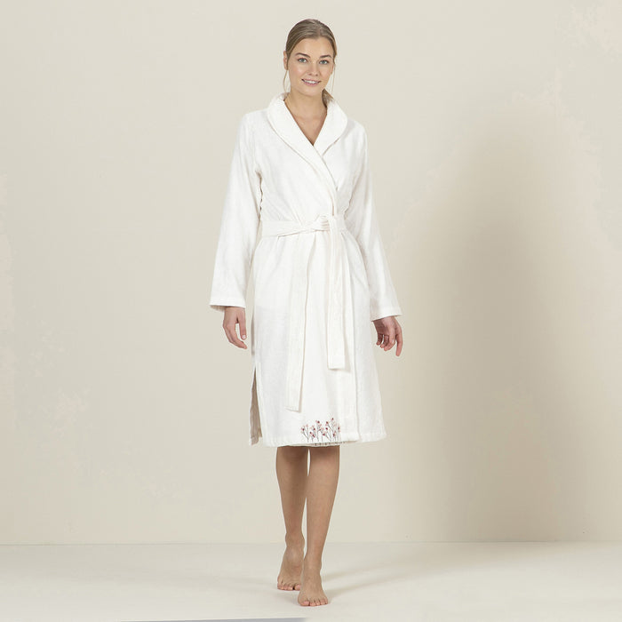 Cindee Women Bathrobe Ecru