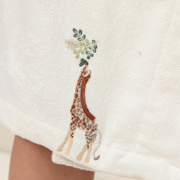 Giraffe Women Bathrobe Ecru