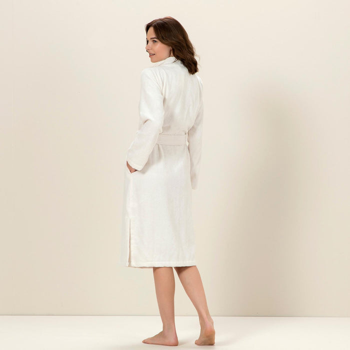 Giraffe Women Bathrobe Ecru