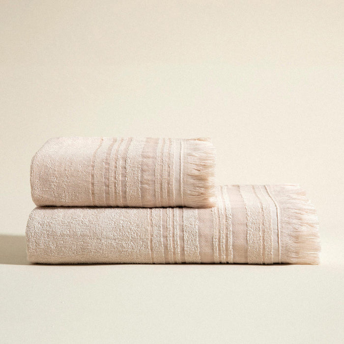 Derin Bamboo Hand Towel 30x50 cm BEIGE/SAGE