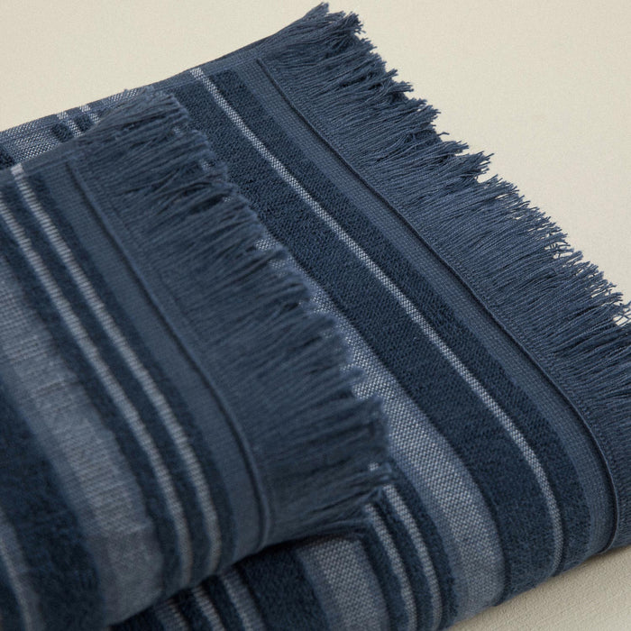 Derin Bamboo Face Towel 50x90 cm MARINE BLUE/AQUA