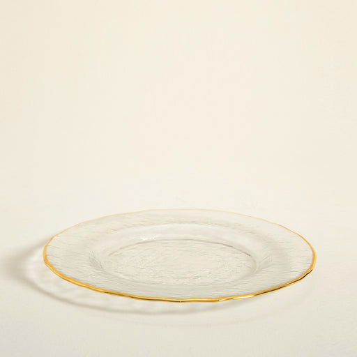 Ice  Plate 22 cm TRANSPARENT/GOLD