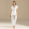 Caddie Maternity Pajama Set White