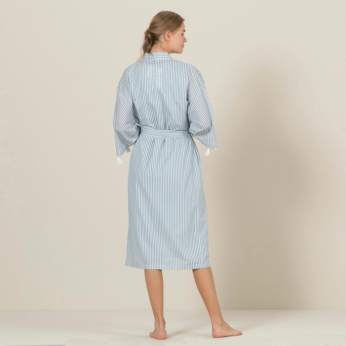 Triton Robe Aqua/White