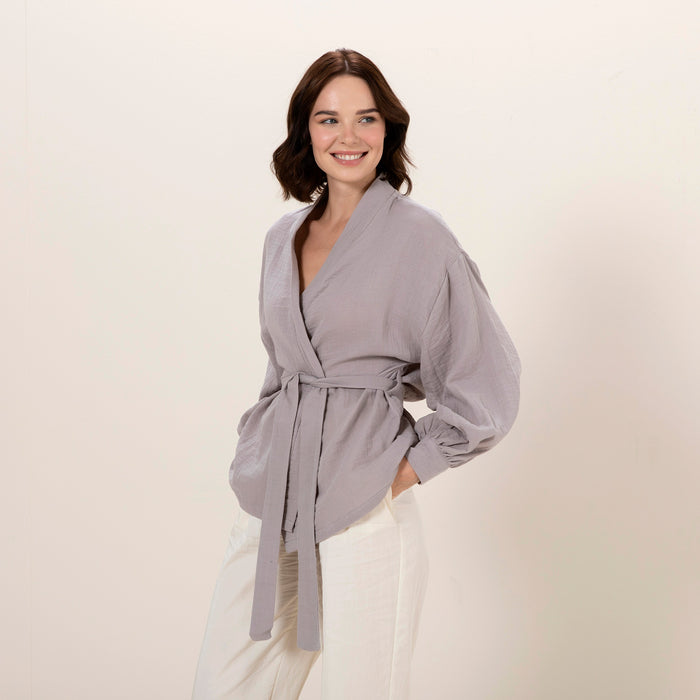 Mamie Kimono Warm Grey