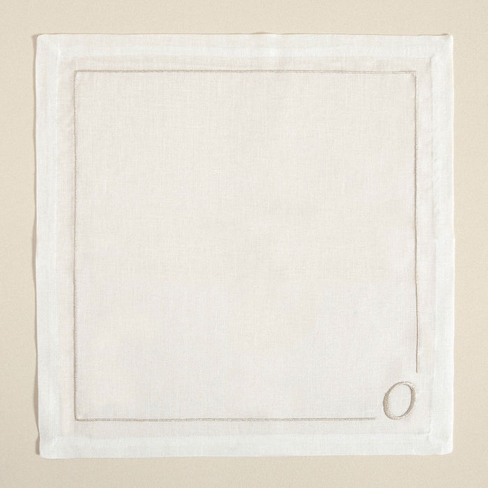 Initial Linen Napkin 45x45 cm Ecru