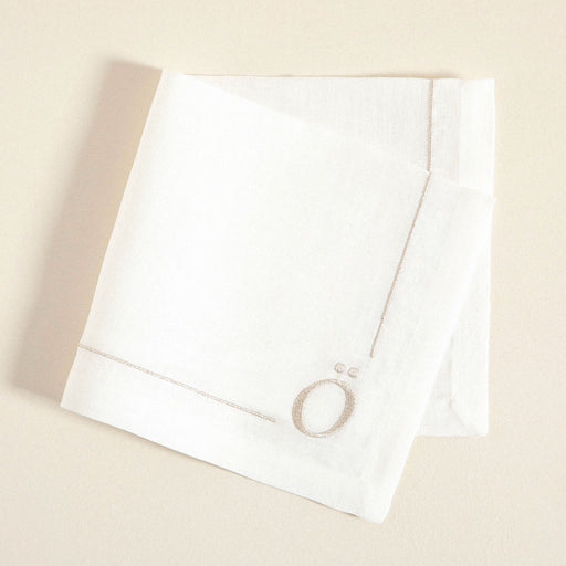 Initial Linen Napkin 45x45 cm Ecru
