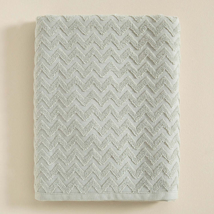 Zigzag Towel 70*140 ECRU/SAGE