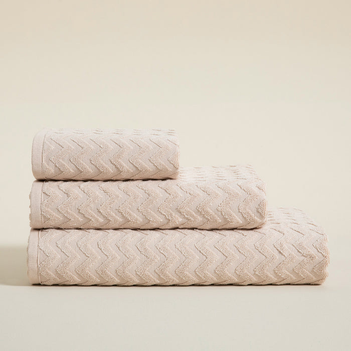 Zigzag Towel 70*140 Ecru-Beige