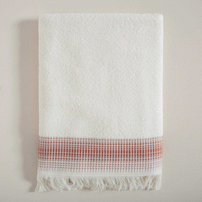 Endi Towel 70*140 ECRU/DARK SALMON