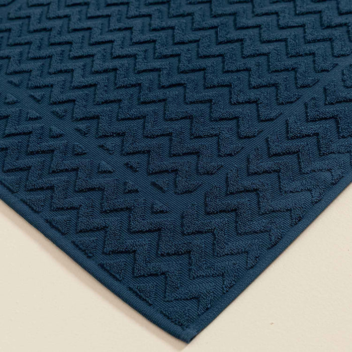 Zigzag Bathmath 50*70 MARINE BLUE