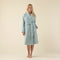 Zigzag Women Bathrobe Aqua