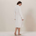 Zigzag Women Bathrobe Ecru