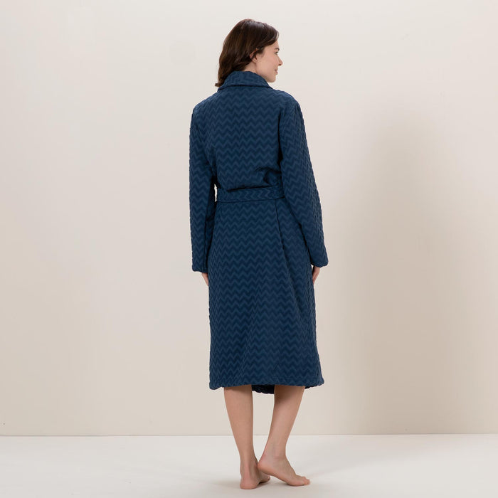 Zigzag Women Bathrobe MARINE BLUE