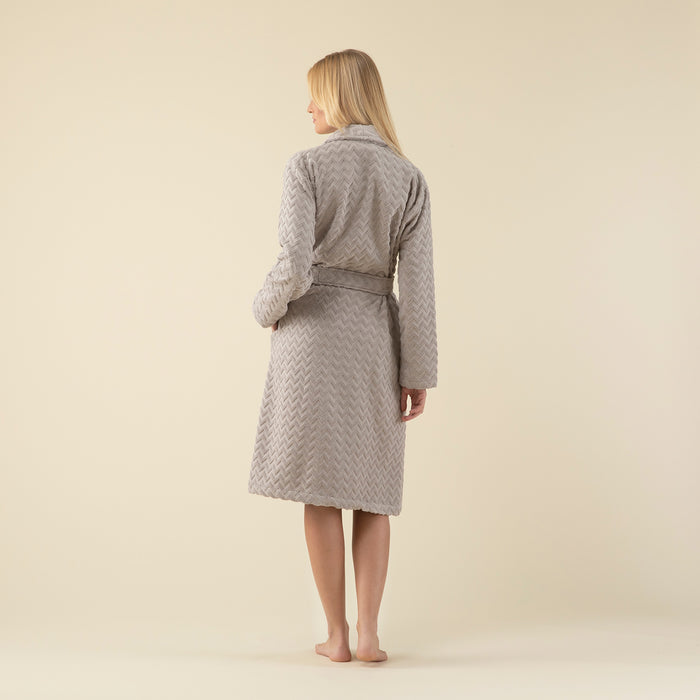 Zigzag Women Bathrobe Mink
