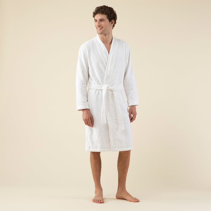 Chic Men Bathrobe White