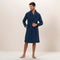 Zigzag men Bathrobe MARINE BLUE