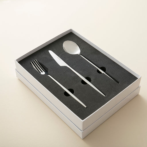 Elina 18 Pieces Dining Cutlery Set Semi Matt Silver