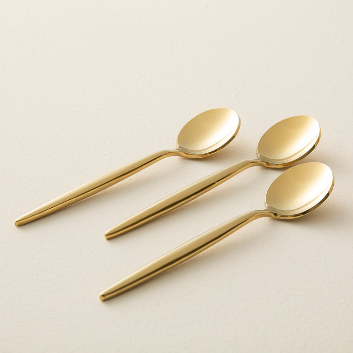 Elina 6 Pieces Tea Spoon Set Shiny Gold